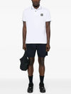 Stretch Cotton Pique Short Sleeve Polo Shirt White - STONE ISLAND - BALAAN 4