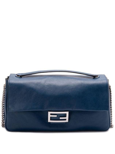 Baguette Chain Large Shoulder Bag Blue - FENDI - BALAAN 2