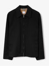 EKD Logo Embroidered Zip-Up Jacket Black - BURBERRY - BALAAN 2