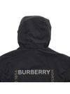 Men's Horseferry Logo Hooded Jacket Black - BURBERRY - BALAAN 10