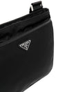 Triangle Logo Re-nylon Saffiano Leather Cross Bag Black - PRADA - BALAAN 4