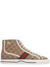 Tennis 1977 GG Canvas High-Top Sneakers Beige - GUCCI - BALAAN 2