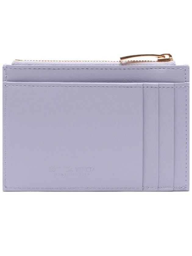 Intrecciato Cassette Zipper Card Wallet Oyster - BOTTEGA VENETA - BALAAN 5