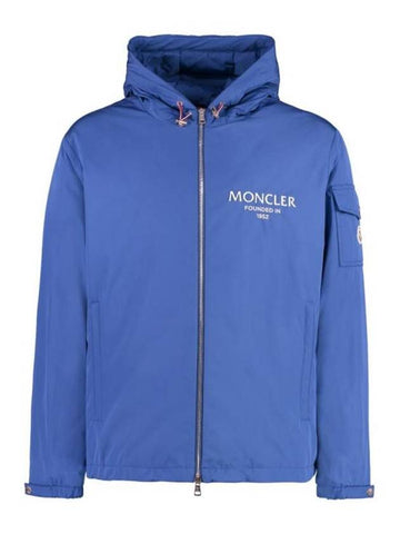 Granero short down hooded zip up blue - MONCLER - BALAAN 1