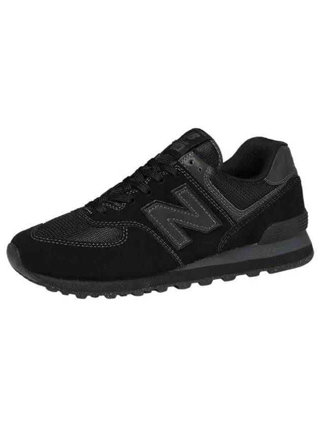 574 Low Top Sneakers Triple Black - NEW BALANCE - BALAAN 9