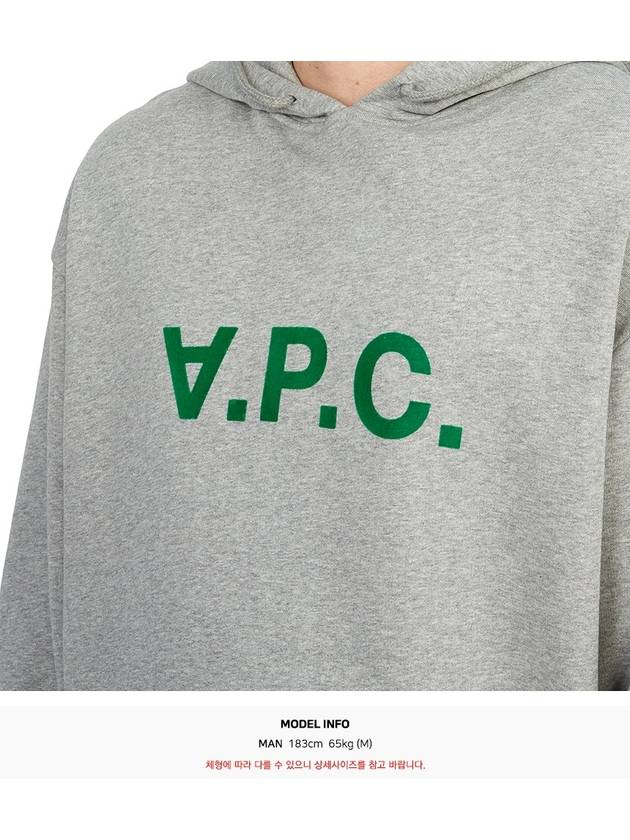 Milo Logo Cotton Hoodie Grey - A.P.C. - BALAAN 7