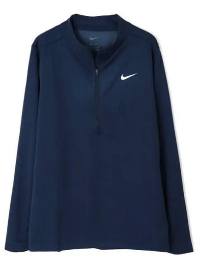 Women's Dri Fit UV Advantage Half Zip Long-Sleeve T-Shirt Navy - NIKE - BALAAN 2