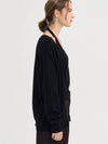 Wool Halter Neck and Loose Fit Cardigan Setup Black - SORRY TOO MUCH LOVE - BALAAN 5