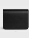 Triomphe Compact Shiny Calfskin Half Wallet Silver Black - CELINE - BALAAN 6