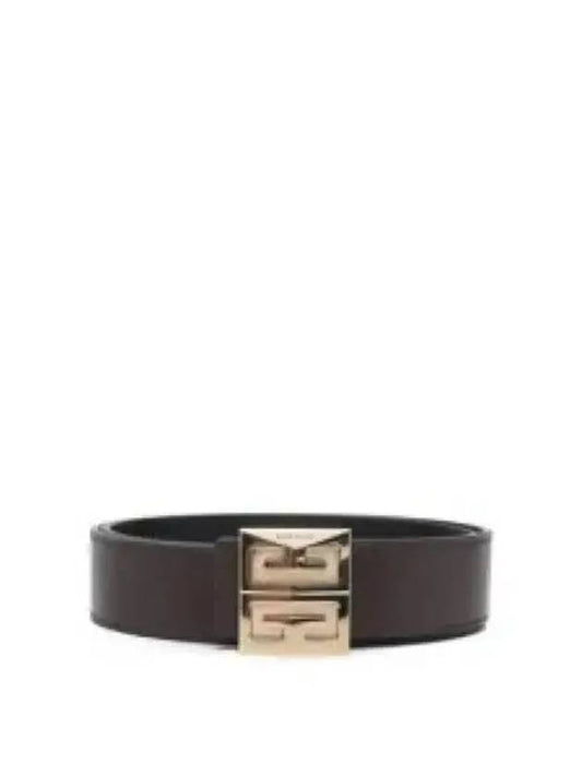 4G Logo Buckle Reversible Leather Belt Brown - GIVENCHY - BALAAN 2