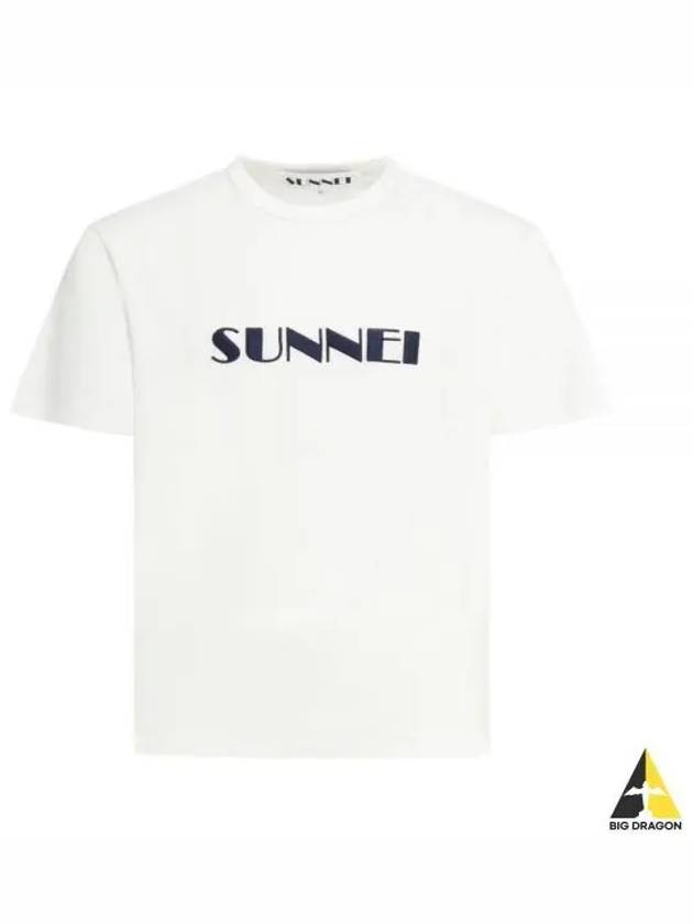 Big logo short sleeve t shirt off white dark navy - SUNNEI - BALAAN 2