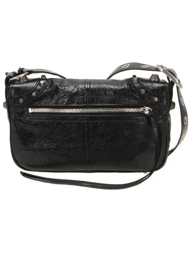 Zipper Stud Arena Lambskin Shoulder Bag Black - BALENCIAGA - BALAAN 4