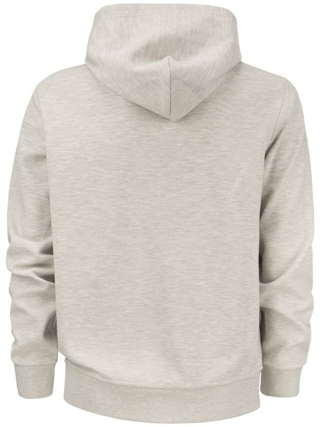 Embroidered Logo Zip Up Hoodie Grey - POLO RALPH LAUREN - BALAAN 3