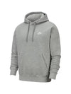 NSW Club Fleece Hoodie Grey - NIKE - BALAAN 4