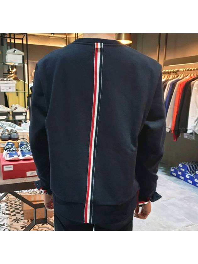 Center Back Stripe Crewneck Sweatshirt Navy - THOM BROWNE - BALAAN 5