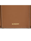 Women's Checked Leather Small Half Wallet Archive Beige - BURBERRY - BALAAN 9