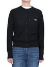 Baby Fox Patch Regular Cardigan Black - MAISON KITSUNE - BALAAN 3