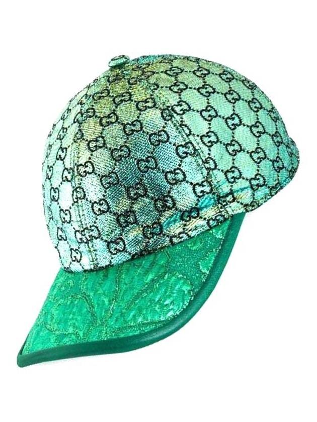 Lame Jacquard Ball Cap Green - GUCCI - BALAAN 3