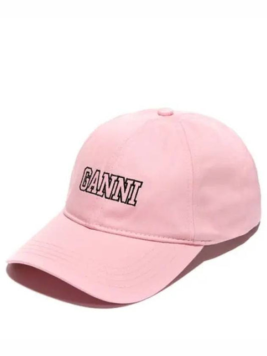 Lilac Embroid Logo Cap Women s Hat - GANNI - BALAAN 1