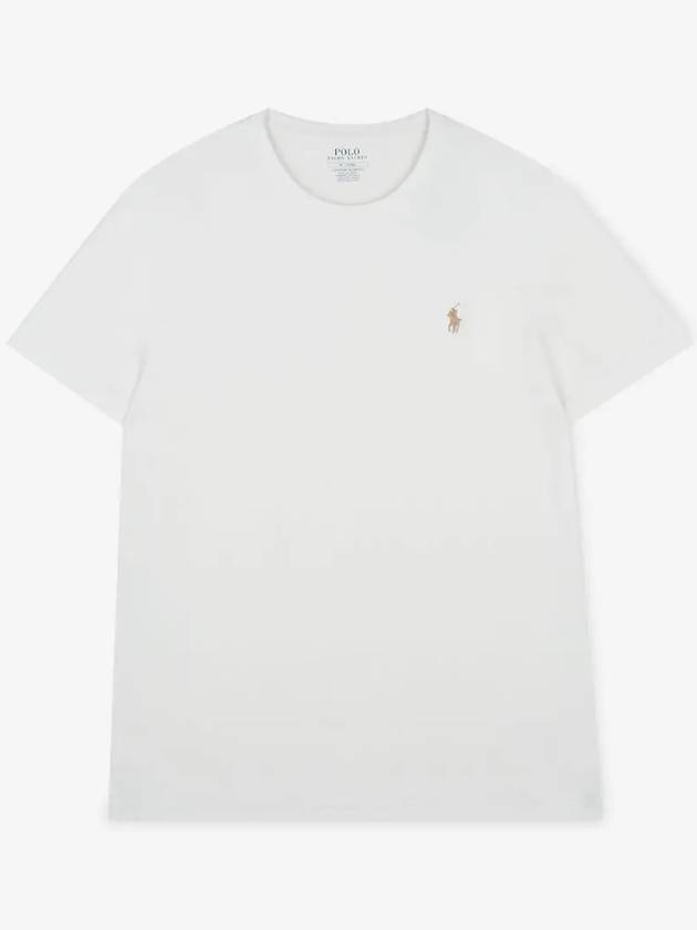 Men s pony embroidery white short sleeve t shirt 710671438 309 - POLO RALPH LAUREN - BALAAN 3