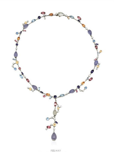 Meli Melo Diamond Multicolor Jam Stone Necklace 74367 - CARTIER - BALAAN 1