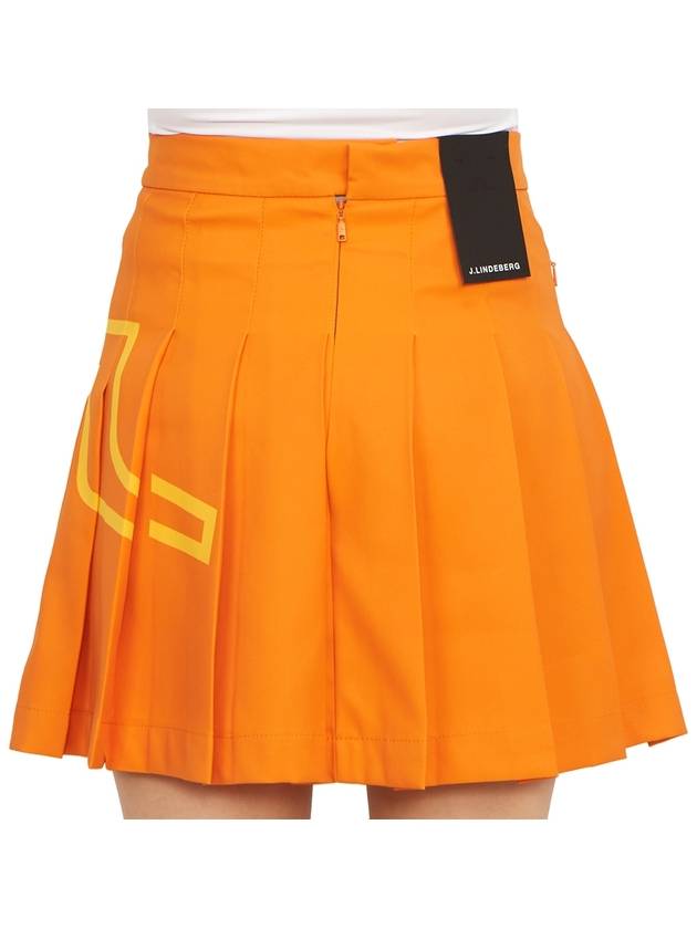 Women's Naomi Pleated Skirt Orange - J.LINDEBERG - BALAAN 8