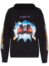 Back To The Future Print Hoodie Black - VETEMENTS - BALAAN 6