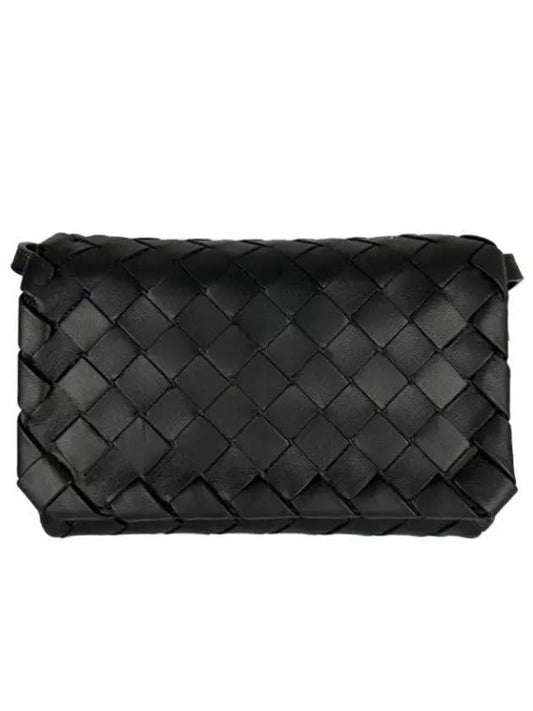 Intrecciato Mini Cross Bag Black - BOTTEGA VENETA - BALAAN 2