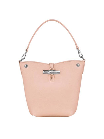 Le Roseau XS Leather Bucket Bag Pink - LONGCHAMP - BALAAN 1