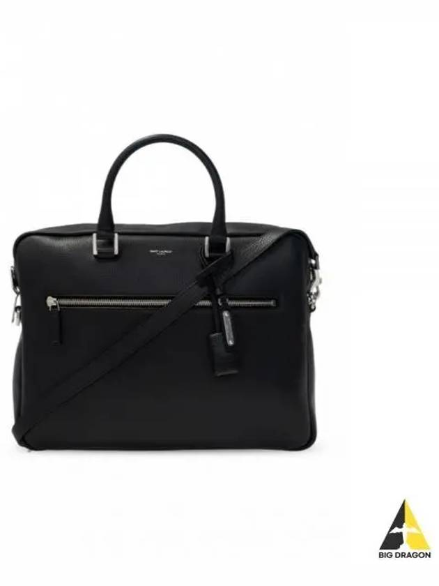 Sac de Jour Supple Brief Case Black - SAINT LAURENT - BALAAN 2