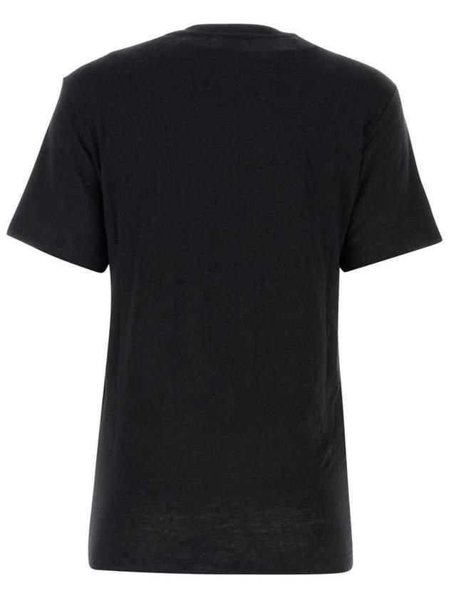 Zewel Logo Short Sleeve T Shirt Black - ISABEL MARANT ETOILE - BALAAN 3