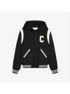 Teddy Cashmere Wool Hooded Jacket Black - CELINE - BALAAN 2