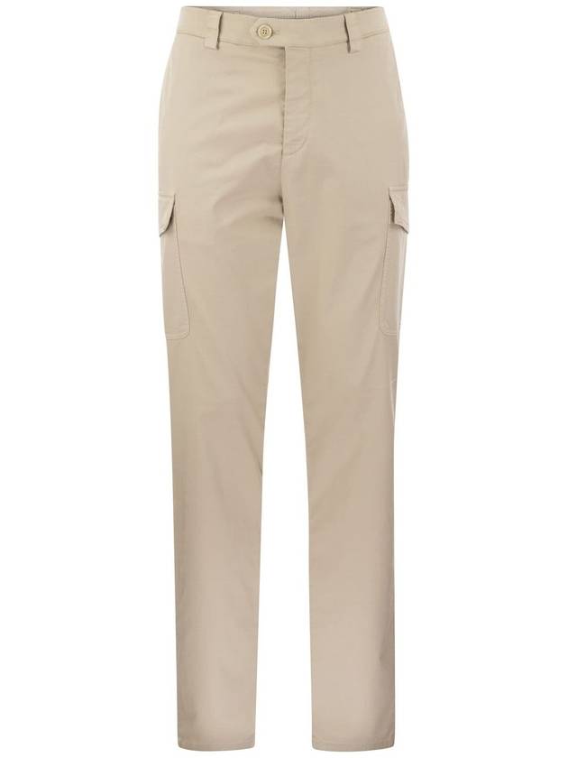 Garment-Dyed Leisure Fit Straight Pants Beige - BRUNELLO CUCINELLI - BALAAN 2