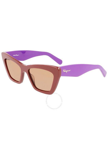 Salvatore Ferragamo Pink Cat Eye Ladies Sunglasses SF929S 209 55 - SALVATORE FERRAGAMO - BALAAN 1