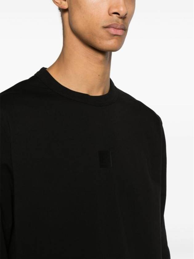 Metropolis Series Stretch Fleece Logo Sweatshirt Black - CP COMPANY - BALAAN 3