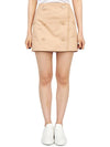 Women's Trench Mini Cotton Gabardine A-Line Skirt Pale Nude - BURBERRY - BALAAN 4