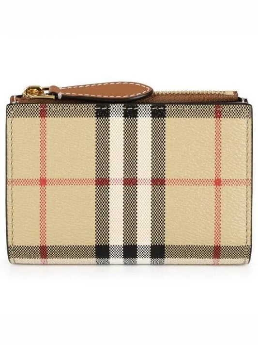 Vintage Check 2-Fold Half Wallet Beige - BURBERRY - BALAAN 2