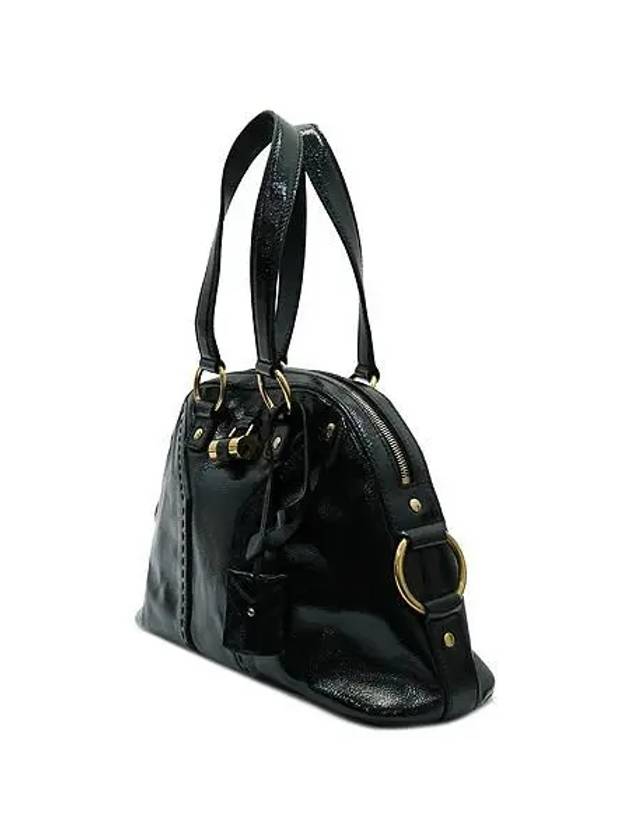 YSL Yip 156465 Black Patent Muse S Size Tote Bag - SAINT LAURENT - BALAAN 2