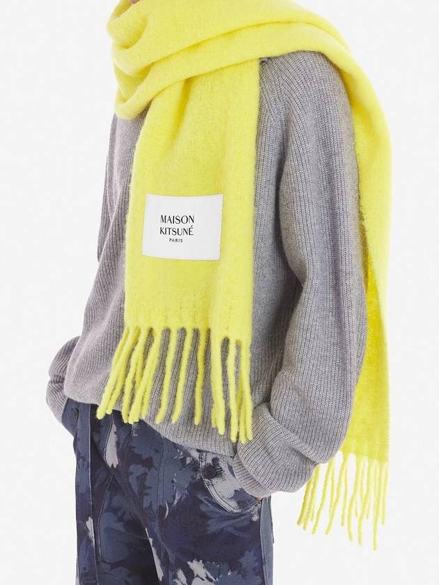 Baby Alpaca Plain Muffler Yellow - MAISON KITSUNE - BALAAN 4