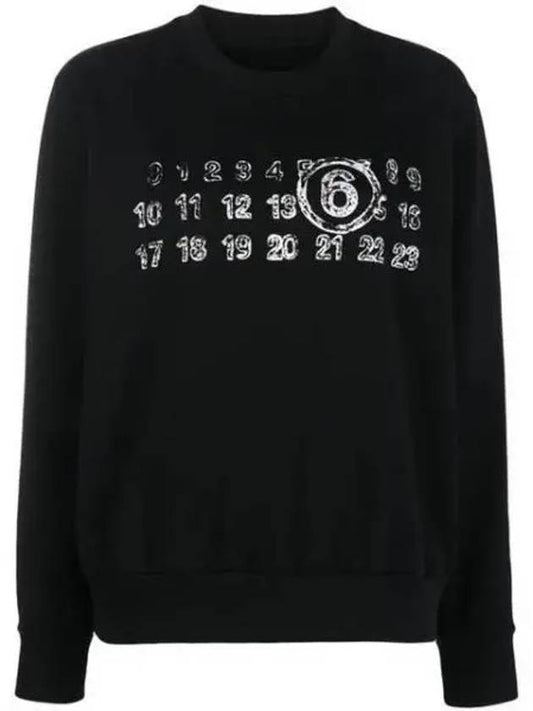 Number Print Sweatshirt Black - MAISON MARGIELA - BALAAN 2