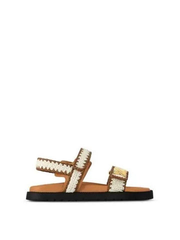 LV Sunset Flat Comfort Sandals Cognac Boutique 1ACZJY - LOUIS VUITTON - BALAAN 1