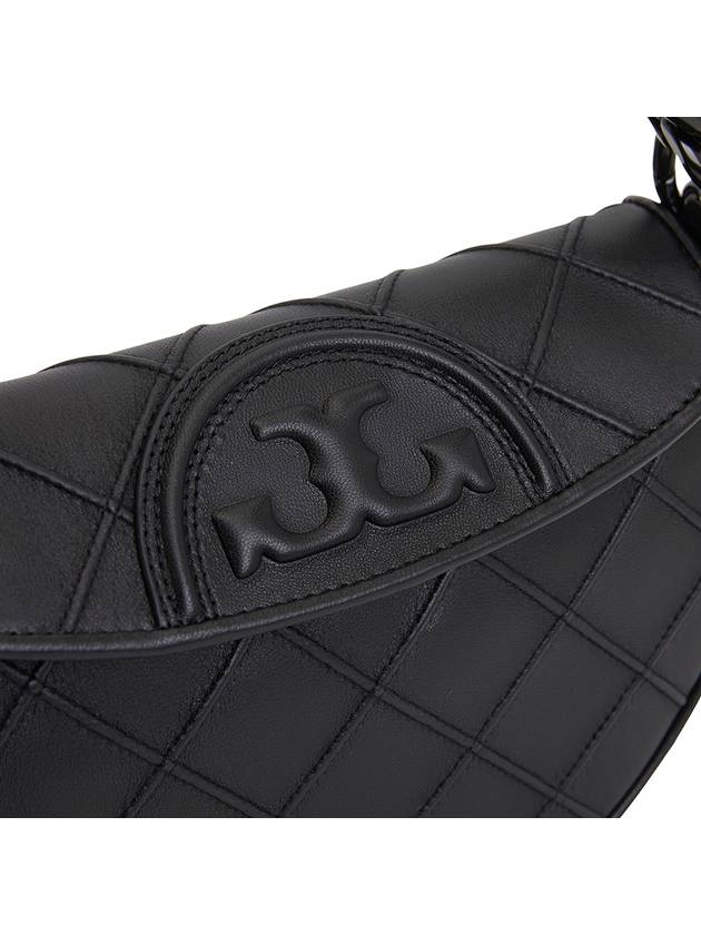 Fleming Soft Mini Crescent Shoulder Bag Black - TORY BURCH - BALAAN 8