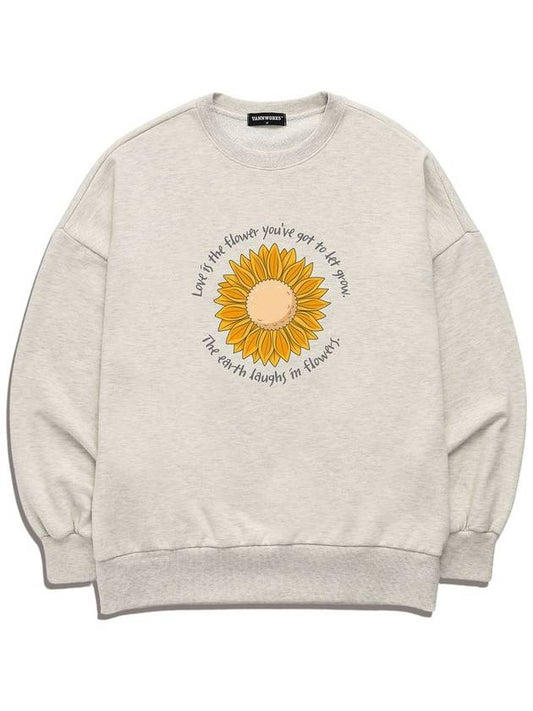 Vanworks Sunflower Overfit Sweatshirt Oatmeal - VANN WORKS - BALAAN 1