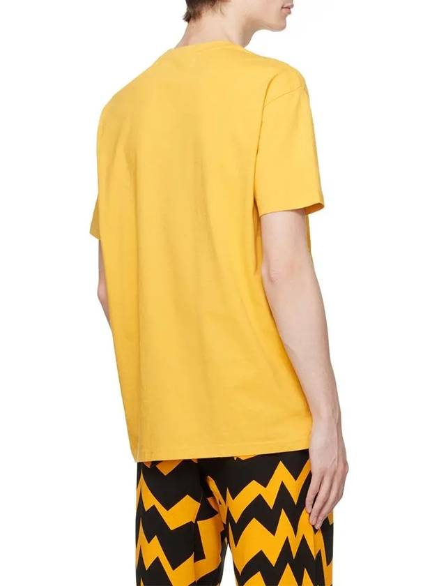 ORB Logo Cotton Short Sleeve T-Shirt Yellow - VIVIENNE WESTWOOD - BALAAN 4