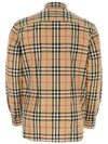 Check Cotton Long Sleeve Shirt Beige - BURBERRY - BALAAN 3