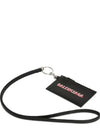 3D double logo print lanyard strap leather card wallet wallet black - BALENCIAGA - BALAAN 2