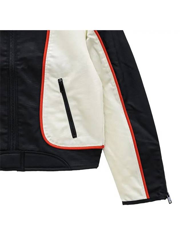 J-Blink Color Block Biker Jacket Black White - DIESEL - BALAAN 6