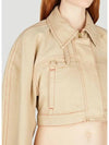 La Veste De Nimes Cropped Denim Jacket Beige - JACQUEMUS - BALAAN 6