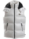 Marsh Hooded Padded Down Vest White - MONCLER - BALAAN 3