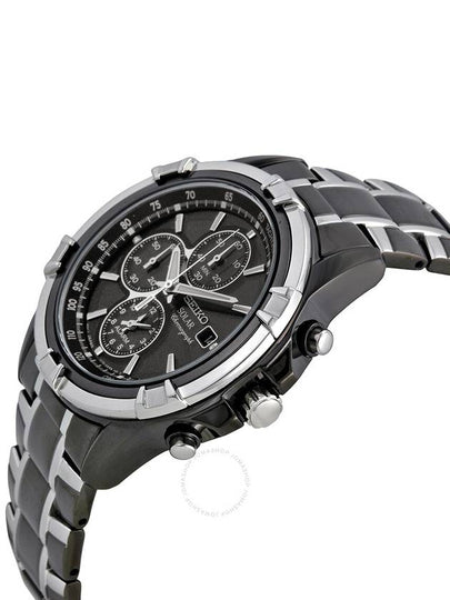 Seiko Solar Chronograph Black Dial Men's Watch SSC143 - SEIKO - BALAAN 2